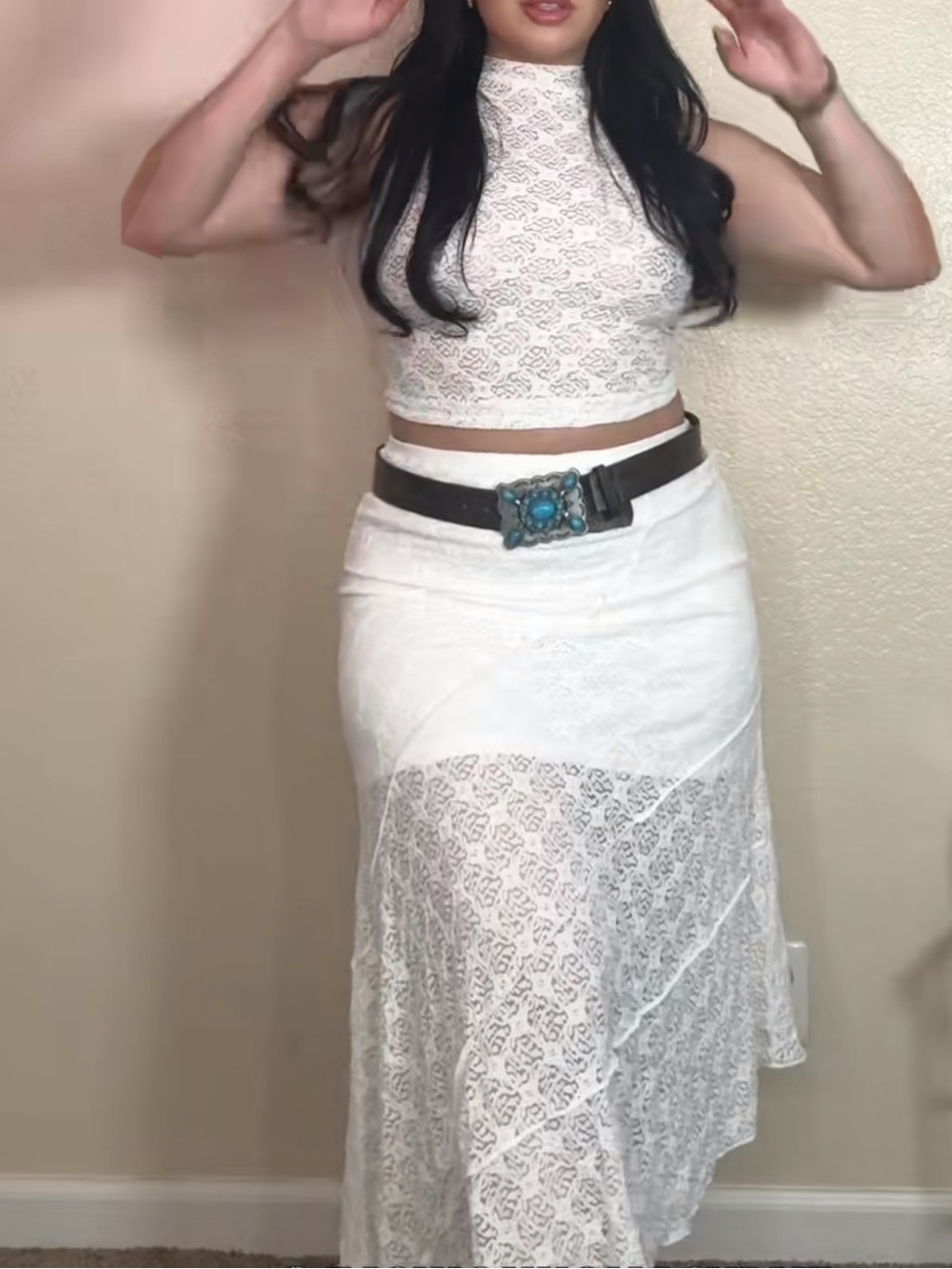 White Lace Maxi Skirt – Women's Elegant Summer Skirt